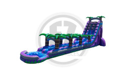 27 foot purple lighting dual lane slide