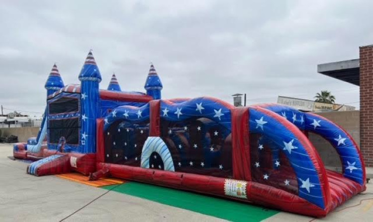 Star spangled banner dual lane combo with obstacle course Star spangled banner dual lane combo with obstacle course