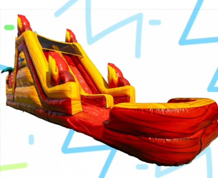 Dual lane 18 foot tropical inferno Obstacle course